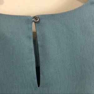 Ann Taylor Factory Tops - Ann Taylor Blue Blouse with Drawstring Sides Ann Taylor Factory Tops - Ann Taylor Blue Blouse with Drawstring Sides